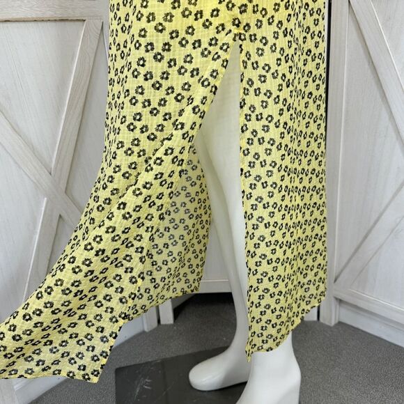 1. State Lavender Fields Floral Off The Shoulder Maxi Dress Yellow Medium - Picture 9 of 15